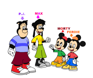  Disney Golf (Max Goof change Powerline Outfit) with P.J. Morty and Ferdie.