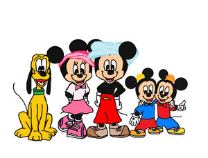  ডিজনি Golf Mickey with his Minnie, Pluto and Morty & Ferdie.3
