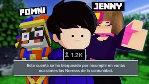 Jenny Mod and Pomni in Minecraft