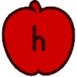  Lowercase maçã, apple H
