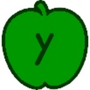  Lowercase apel, apple Y