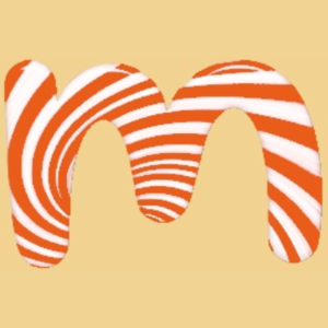  Lowercase Candy Cane M