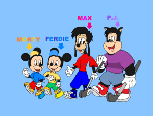  Morty & Ferdie Fieldmouse Kids and Max Goof & PJ (Pete Junior) Teens (Disney Golf 2022).