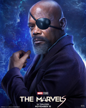 Samuel L. Jackson as Nick Fury | The Marvels | Character poster