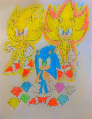  Sonic Frontiers The Final Horizon. Sonic, Super Sonic and Super Sonic 2