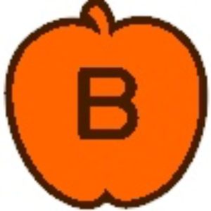  Uppercase apel, apple B
