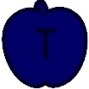  Uppercase apel, apple T