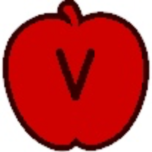  Uppercase táo, apple V