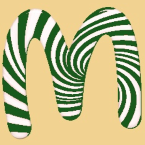 Uppercase Candy-Cane M