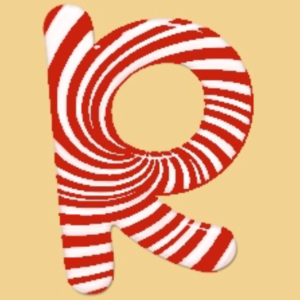  Uppercase Candy-Cane R