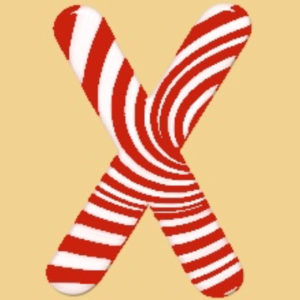  Uppercase Candy-Cane X