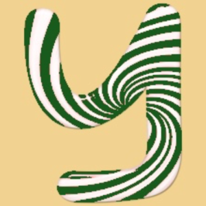  Uppercase Candy-Cane Y