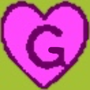  Uppercase hati, tengah-tengah G