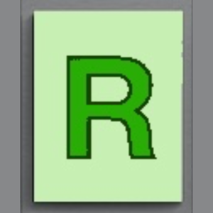  Uppercase Rectangle R