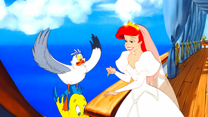 Walt Disney Screencaps - Scuttle, Flounder & Princess Ariel