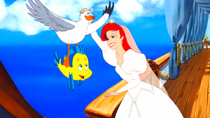  Walt 迪士尼 Screencaps - Scuttle, 比目鱼 & Princess Ariel