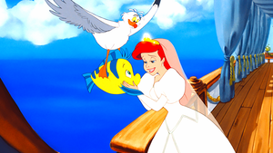  Walt ディズニー Screencaps - Scuttle, ヒラメ & Princess Ariel