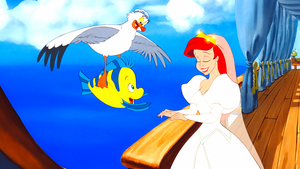  Walt disney Screencaps - Scuttle, menggelepar & Princess Ariel