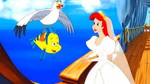  Walt Дисней Screencaps - Scuttle, камбала & Princess Ariel