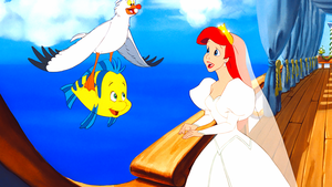 Walt Disney Screencaps - Scuttle, Flounder & Princess Ariel
