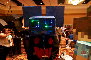  deadmau5 ears head cosplay at Minecon 2011
