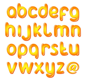  Alphabet letters Stock Vector