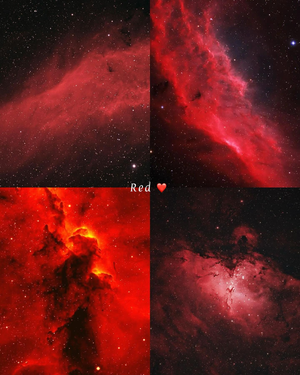  Colorful Galaxies ~ Red ❤️