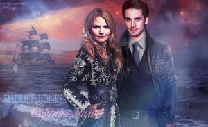  Emma/Killian wolpeyper - Captain sisne And Sheriff Jones