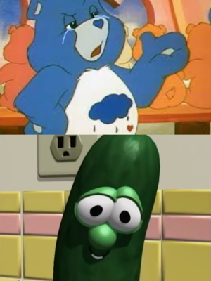  Larry the Cucumber Cheers Up Who