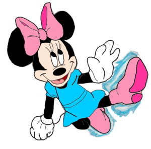  Minnie souris with boots has magical power