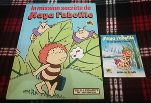 My biggest and smallest French Maya the Bee books comparison