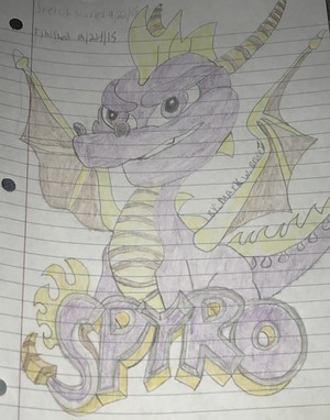  My drawing of PS1-era Spyro