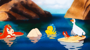  Walt ディズニー Gifs – Princess Ariel, Flounder, Sebastian & Scuttle