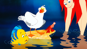 Walt Disney Screencaps - Flounder, Scuttle, Sebastian & Princess Ariel