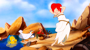  Walt ディズニー Screencaps - Flounder, Scuttle, Sebastian & Princess Ariel