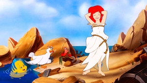  Walt 迪士尼 Screencaps - Flounder, Scuttle, Sebastian & Princess Ariel