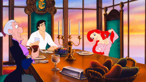  Walt 디즈니 Slow Motion Gifs – Sir Grimsby, Prince Eric & Princess Ariel