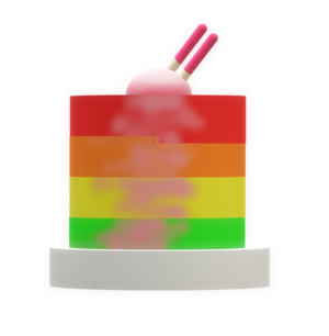  3D arco iris, arco-íris Pancake