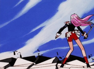  Anthy with Utena in the Duel Arena