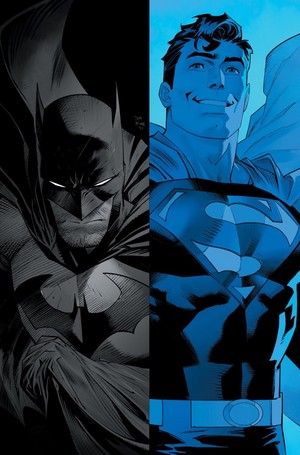  batman and super-homem | Dark Crisis On Infinite Earths no.7 | Dawn of DC Variant Covers por DAN MORA