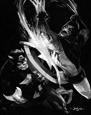  Captain America Vs Wolverine | Art of Jason Pearson