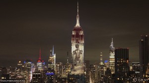  Concept art for the Empire State Building's dynamic light show for "Imperial March" | March 21, 2024