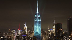  Concept art for the Empire State Building's dynamic light दिखाना for "Imperial March" | March 21, 2024