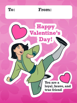 Disney Valentine's Day Cards - Mulan