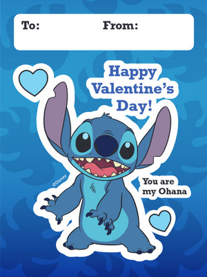 Disney Valentine's Day Cards - Stitch