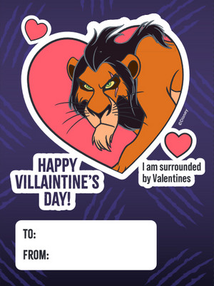 Disney Villaintine's Day Cards - Scar