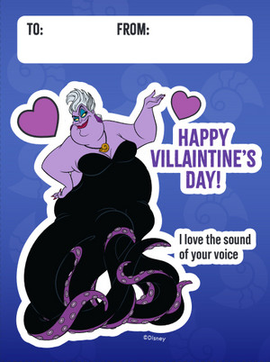  Disney Villaintine's siku Cards - Ursula