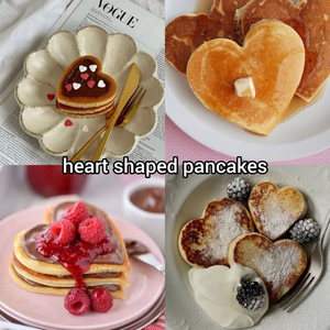  Heart-shaped pancakes, pancake 💖
