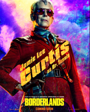 Jamie Lee Curtis as Dr. Tannis | Borderlands | Character poster
