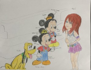  Kairi Pluto with Mickey's Twin Nephews Morty and Ferdie Fieldmouse